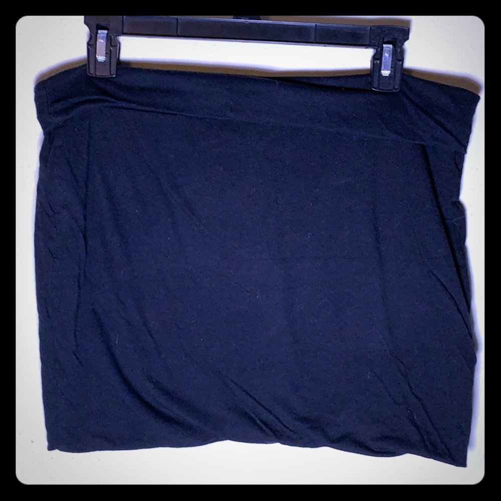 Wet Seal Black Fold-over Mini Skirt